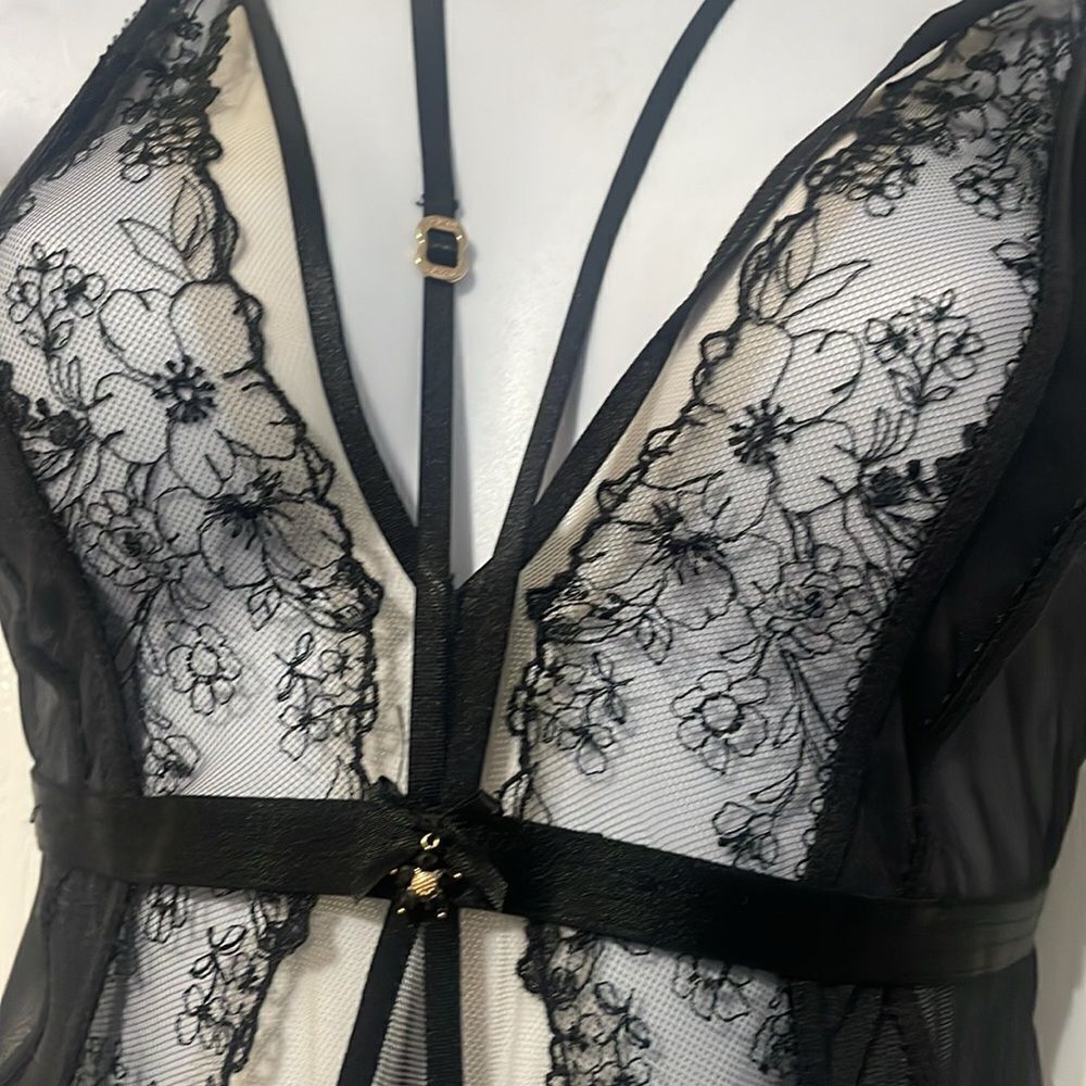 Honey Birdette Emma Bodysuit One Piece Black Size XS - Picture 5 of 13